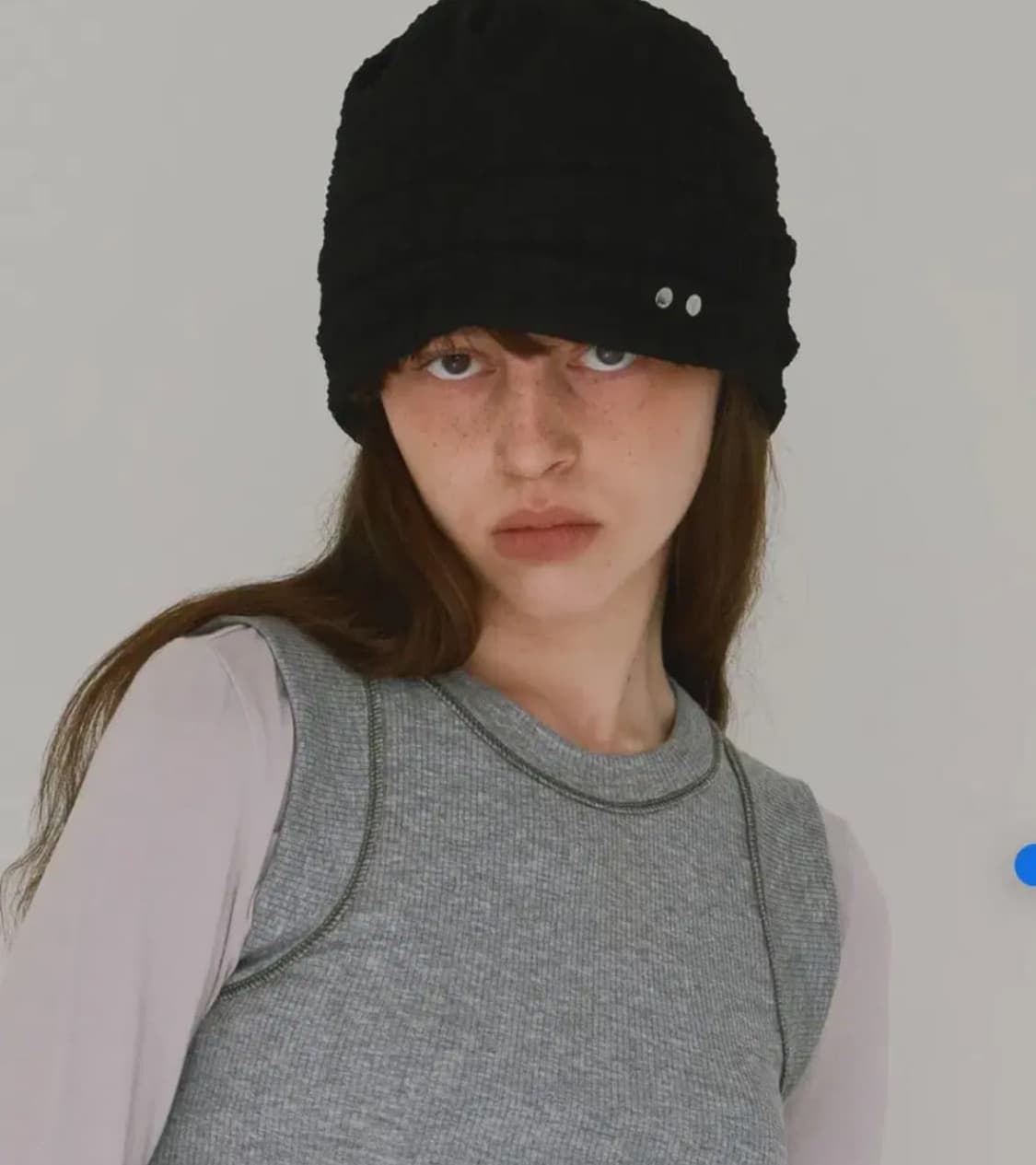 밀로우먼 심볼 레이스 비니 블랙 상품이미지2