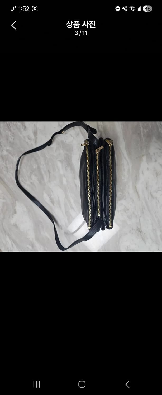 타임 한섬 아코디언 가죽 크로스백 상품이미지2