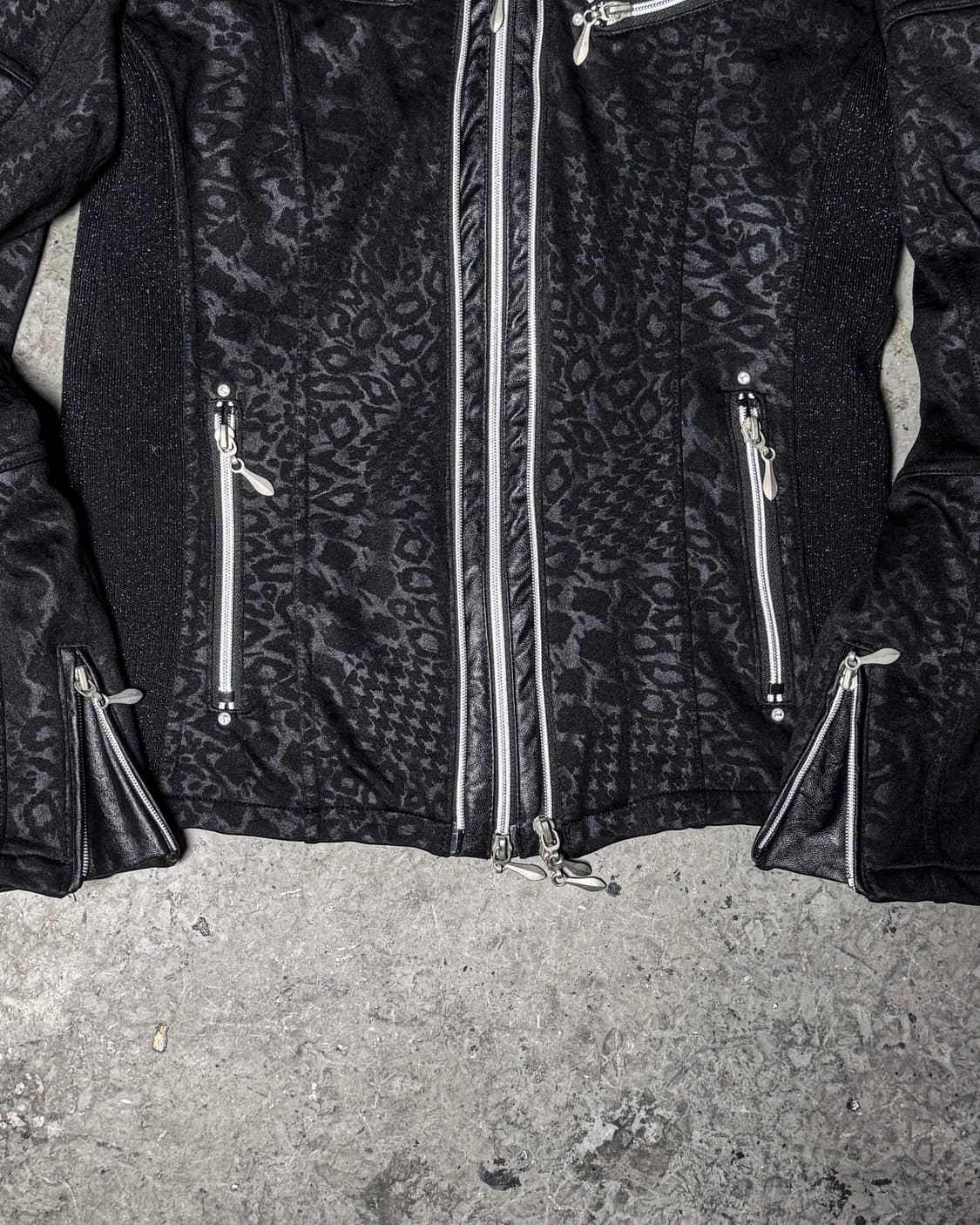 Xfrm – Black Leopard Fur Collar Jacket   상품이미지9