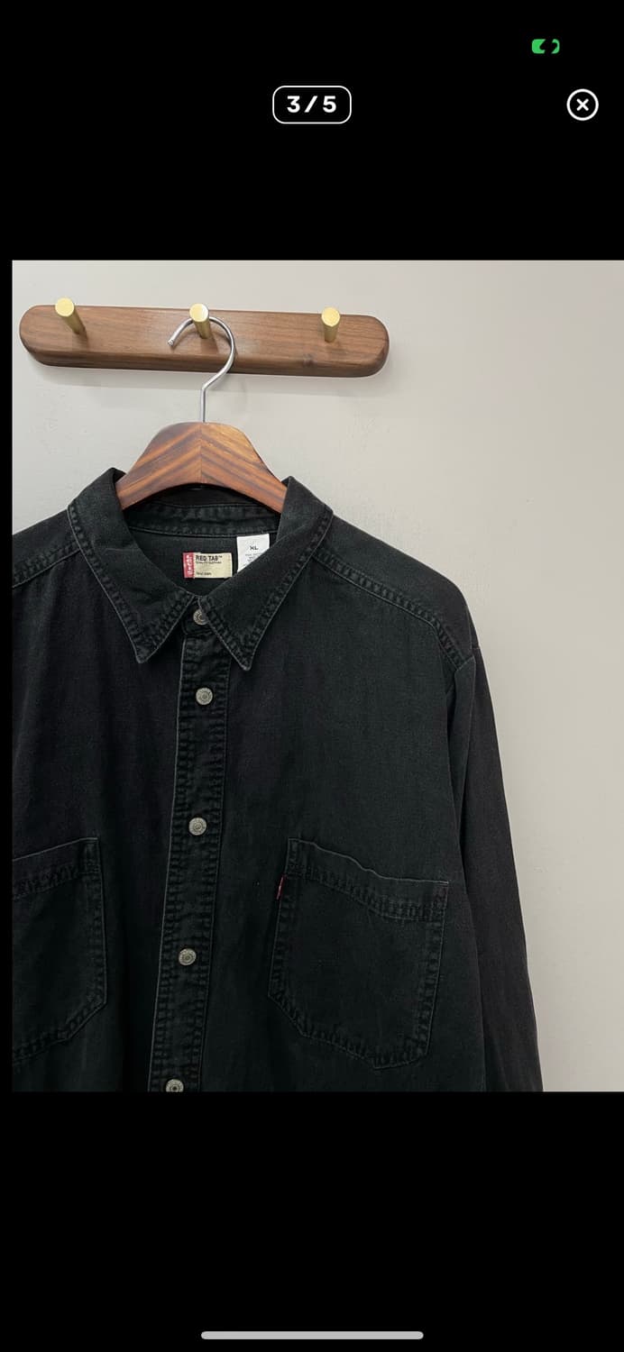 리바이스 레드탭 흑청 데님 셔츠 A2868 상품이미지3