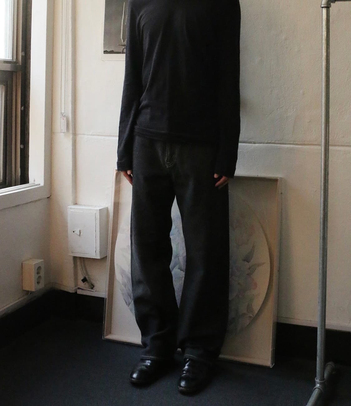 준야 와타나베 맨 리바이스 블랙 울 블랜드 팬츠  상품이미지1