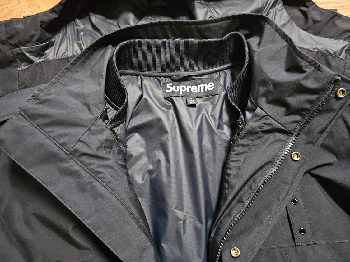[S] 25SS 슈프림 투인원 고어텍스 쉘 자켓 블랙 상품이미지3