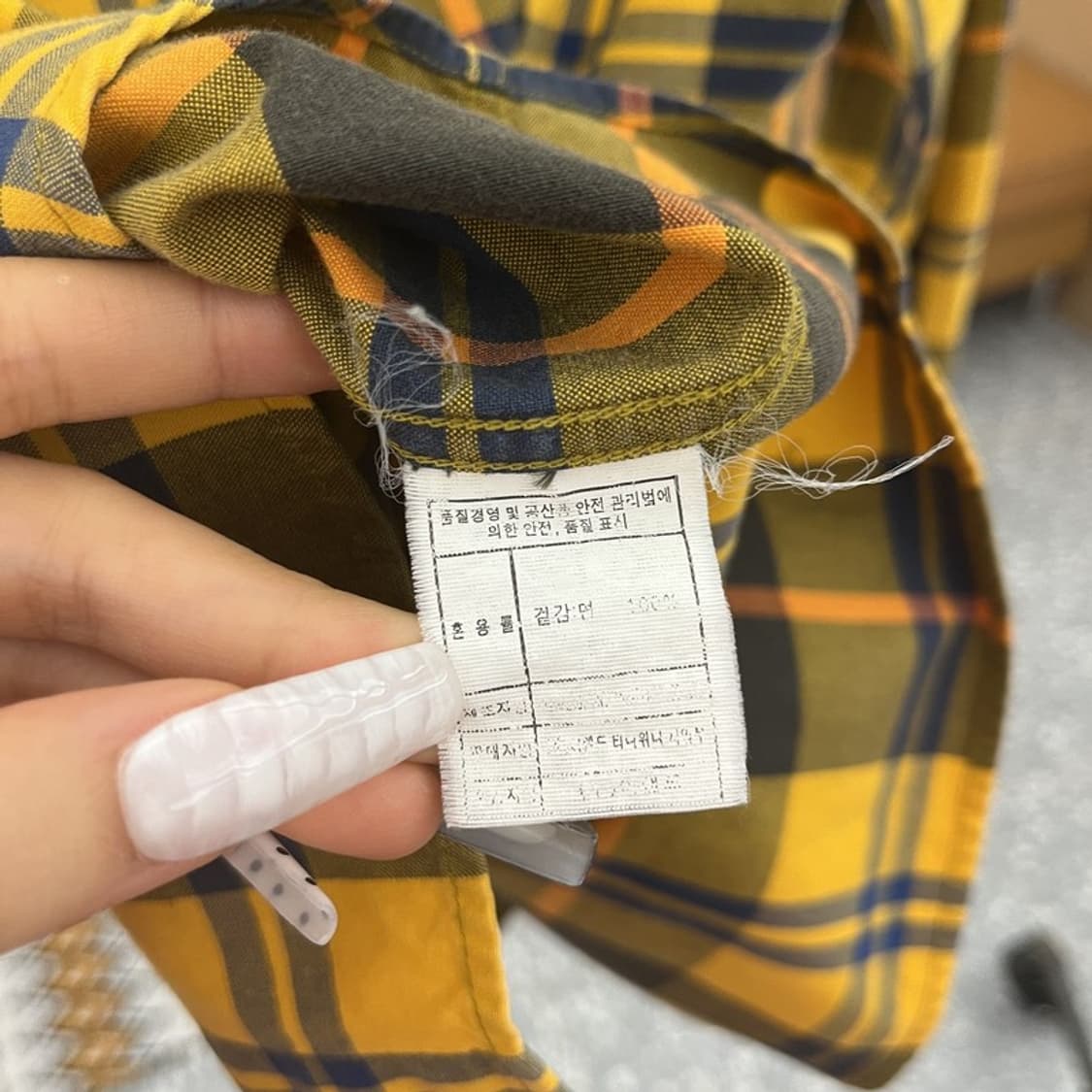 티니위니 컨트리 빈티지 슬림 머스타드 플란넬체크 셔츠 85 C10703 상품이미지6