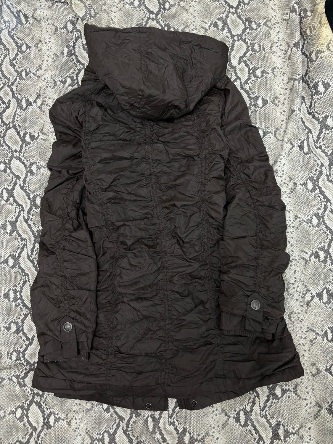 Shirring Detail Y2K Grunge Mood Deep Bro 상품이미지10