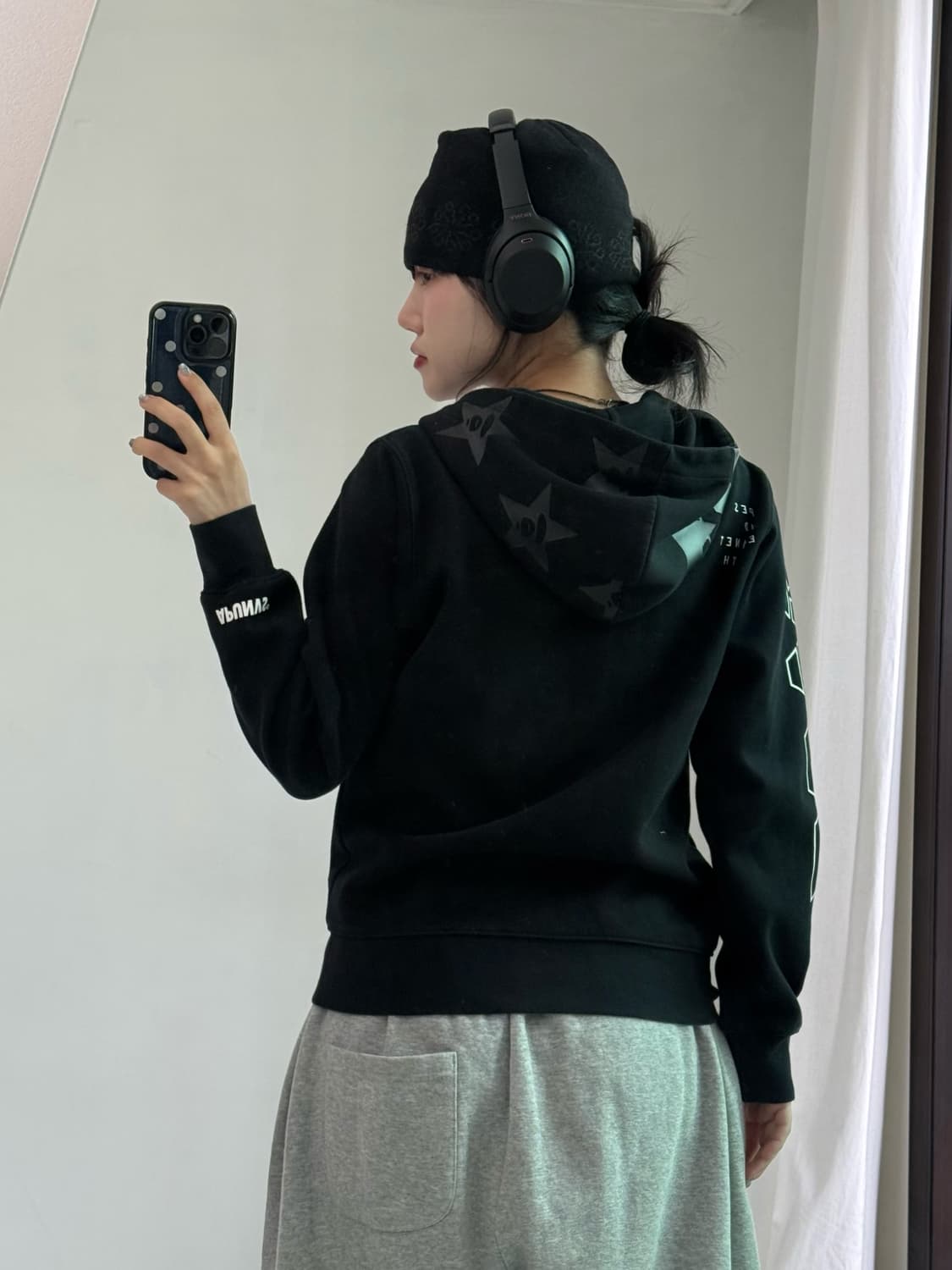 에이프 블랙 후드집업 상품이미지4