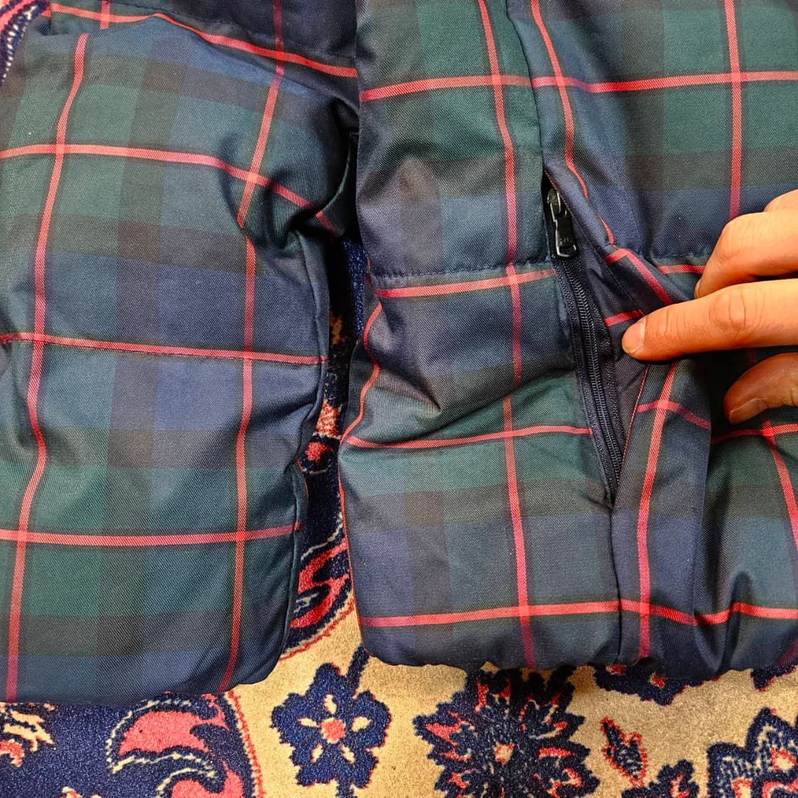 폴로랄프로렌 시그니쳐 타탄체크 덕다운 후드 패딩 상품이미지4