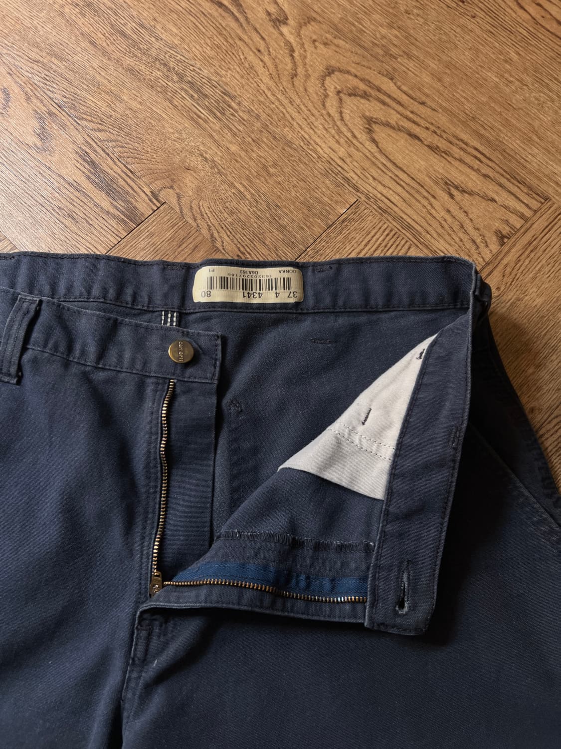 [34]칼하트 USA 덩가리핏 미드나잇 네이비 싱글니 카펜터 워크 팬츠 상품이미지3