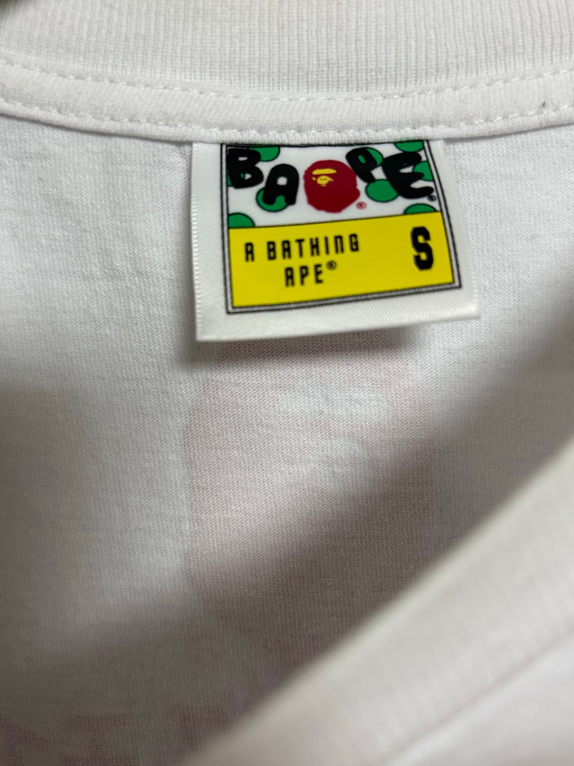 베이프 재팬 가타카나 컬리지 시티 티셔츠 화이트  상품이미지5