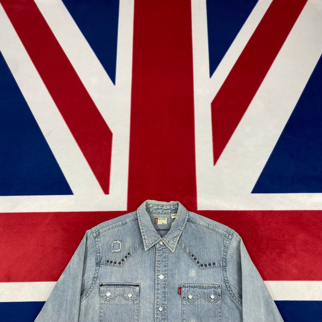 리바이스 메탈 스터드 데님 웨스턴셔츠 L  상품이미지2