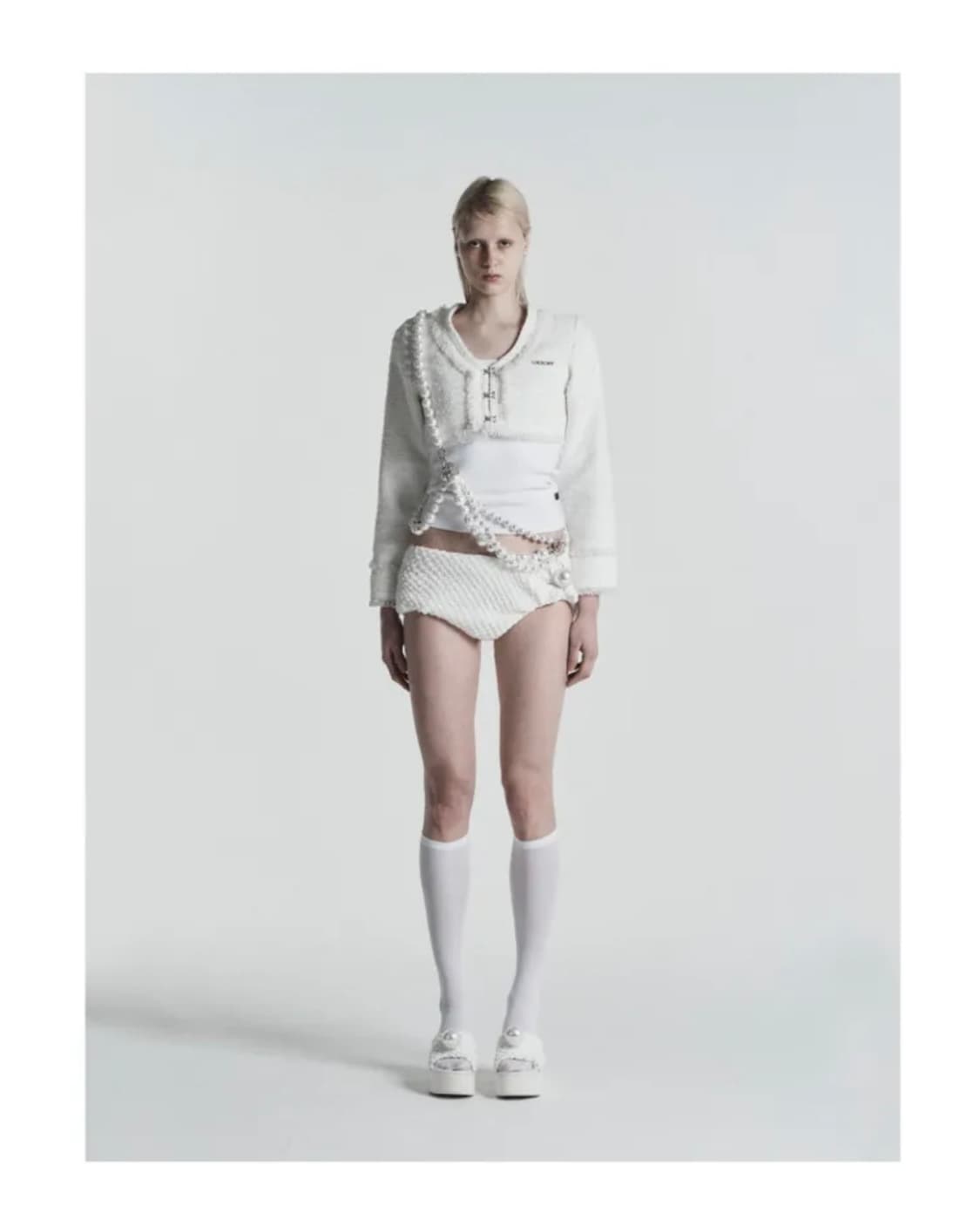 (새제품) Odor Twee crop cardigan in glitter 상품이미지5