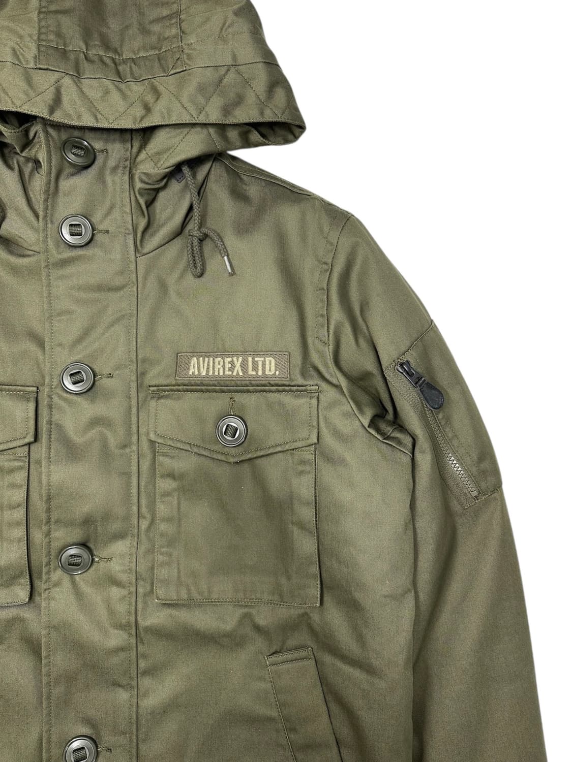 Avirex Field Hooded Jacket (Khaki) 상품이미지4