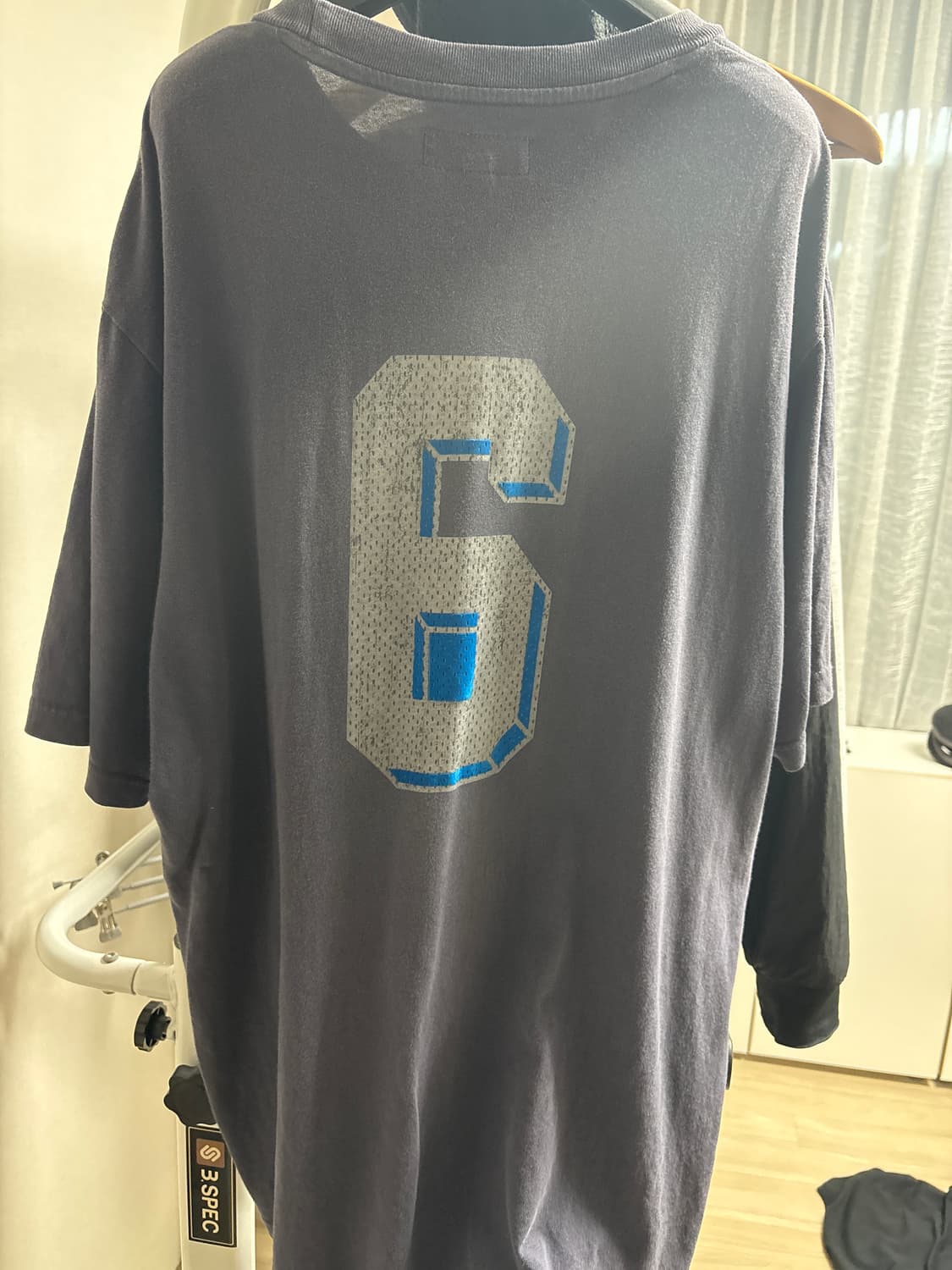 슈프림 플록 워시드 네이비 반팔 상품이미지4