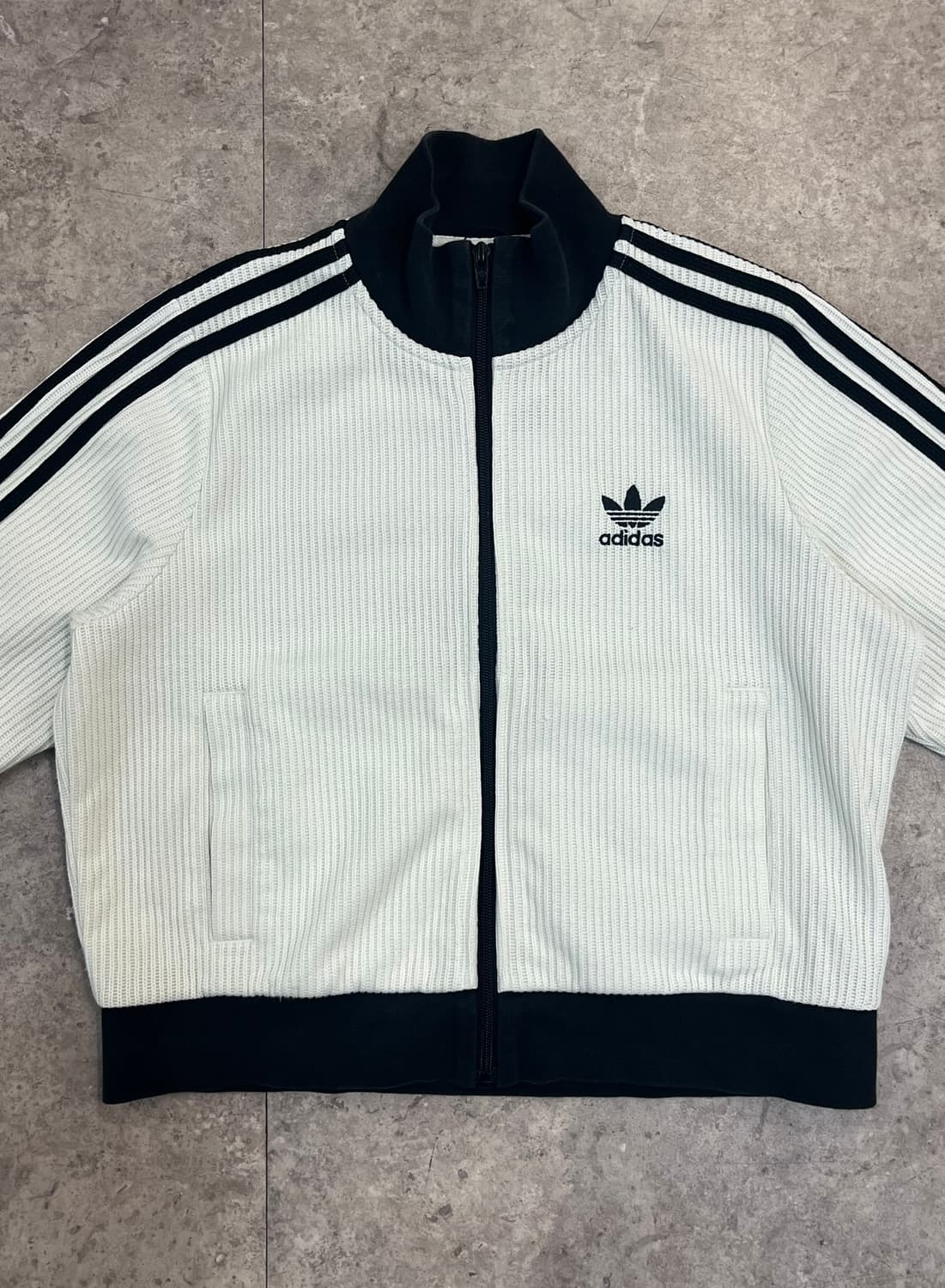 아디다스 니트 트랙탑 져지 화이트 S #csz3693 상품이미지5