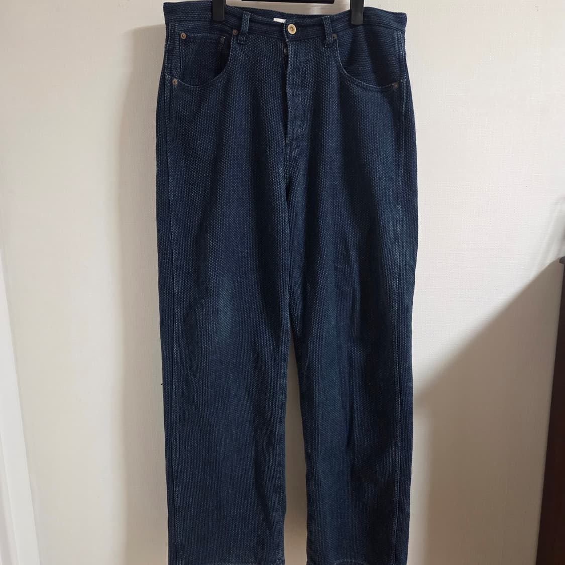 (4) 키바타 KIBATA SASHIKO PANTS old blue 상품이미지4