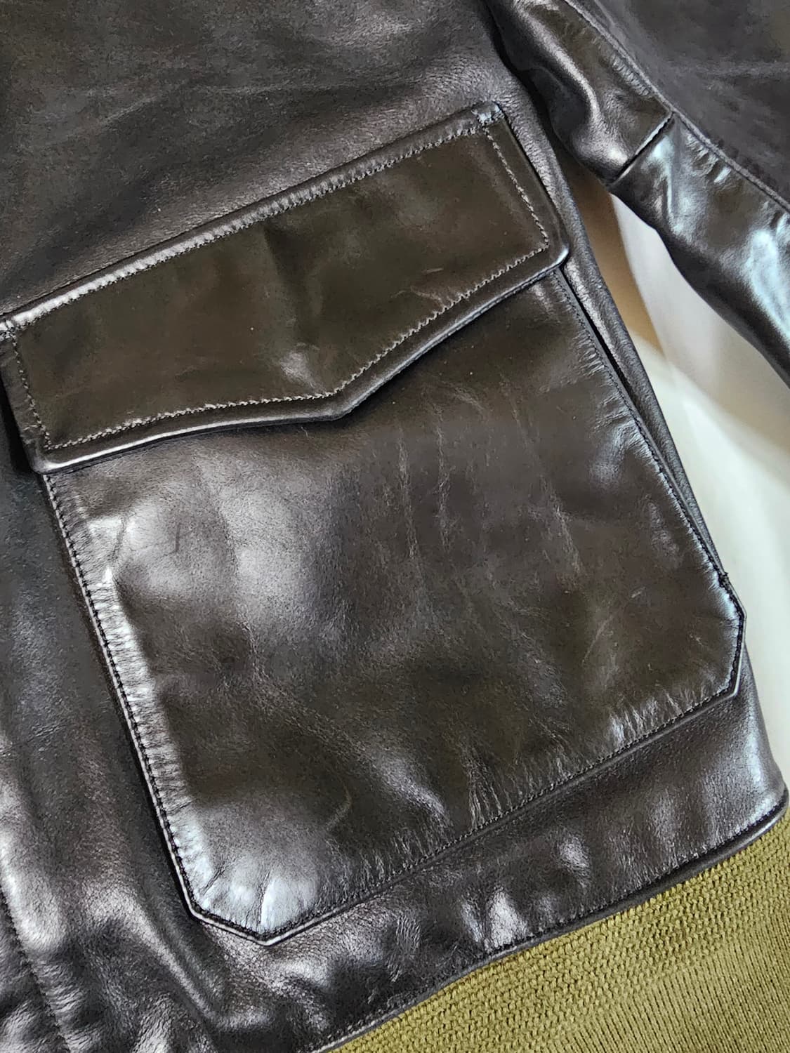 [빈티지] A-2 플라이트 밀리터리 레더 자켓 재킷 / 블랙 상품이미지5