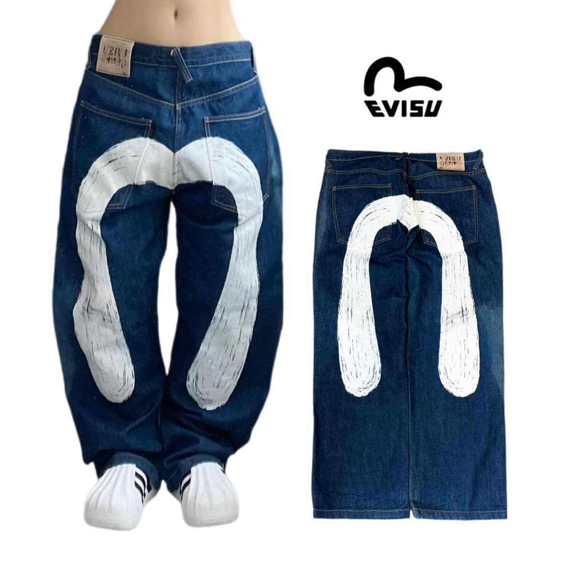 에비수 빅로고 새깅 다이콕 데님팬츠 상품이미지1
