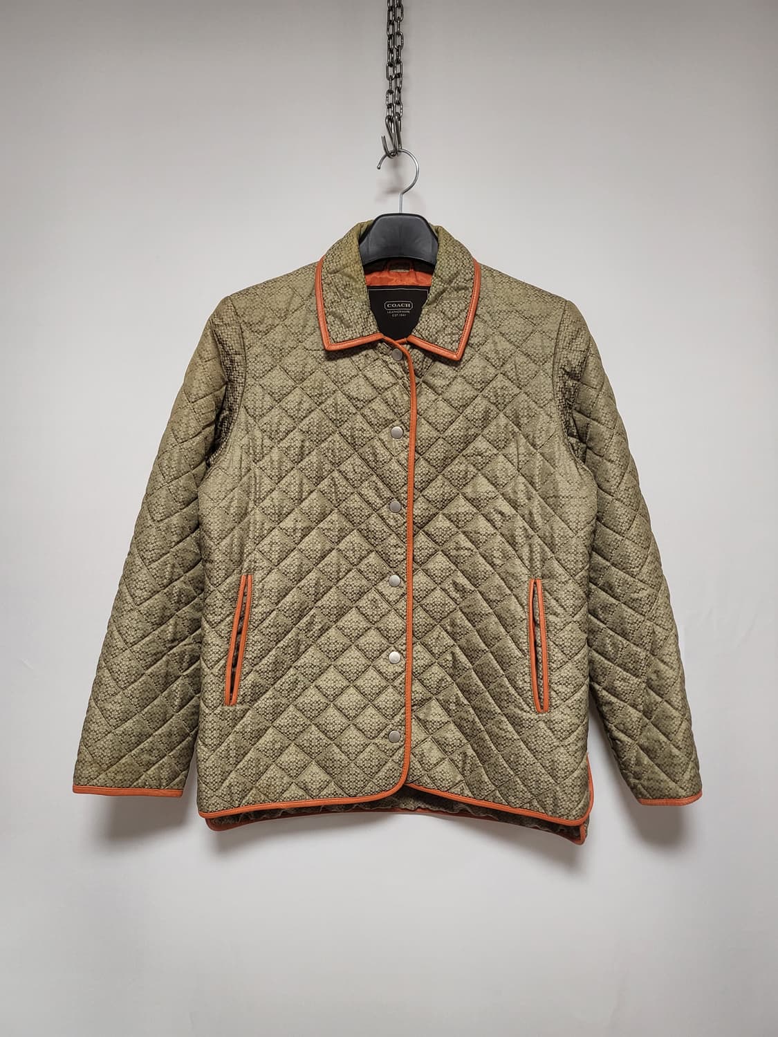 코치 가죽디테일 퀄팅자켓 상품이미지1