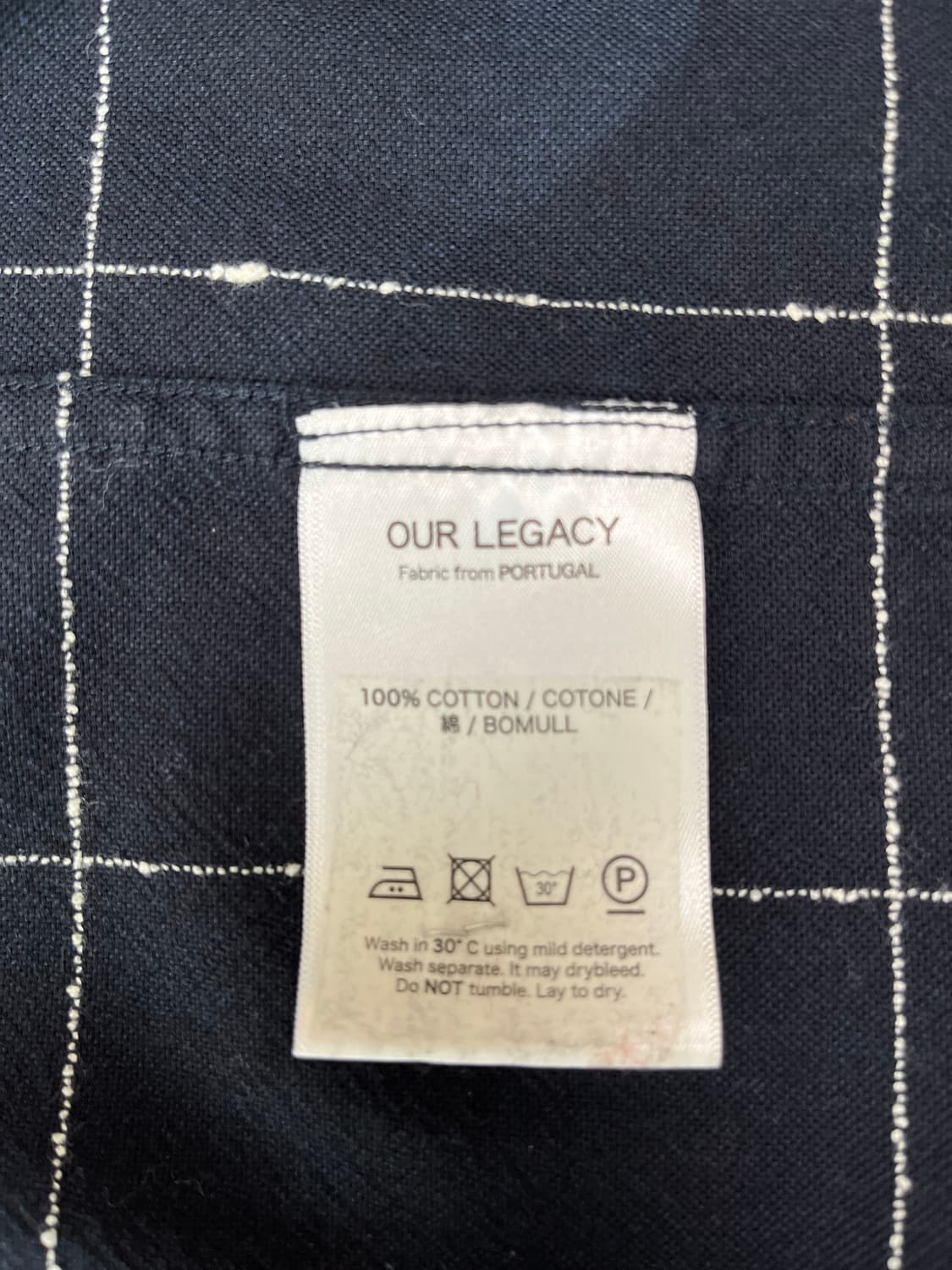 OUR LEGACY 남성 체크 셔츠 46(95~100사이) 정품 상품이미지8