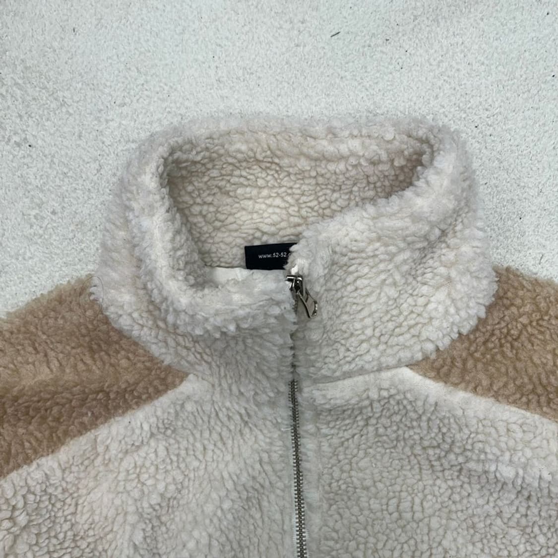 오아이오아이 아이보리 양털 후리스 집업 자켓 M 상품이미지4