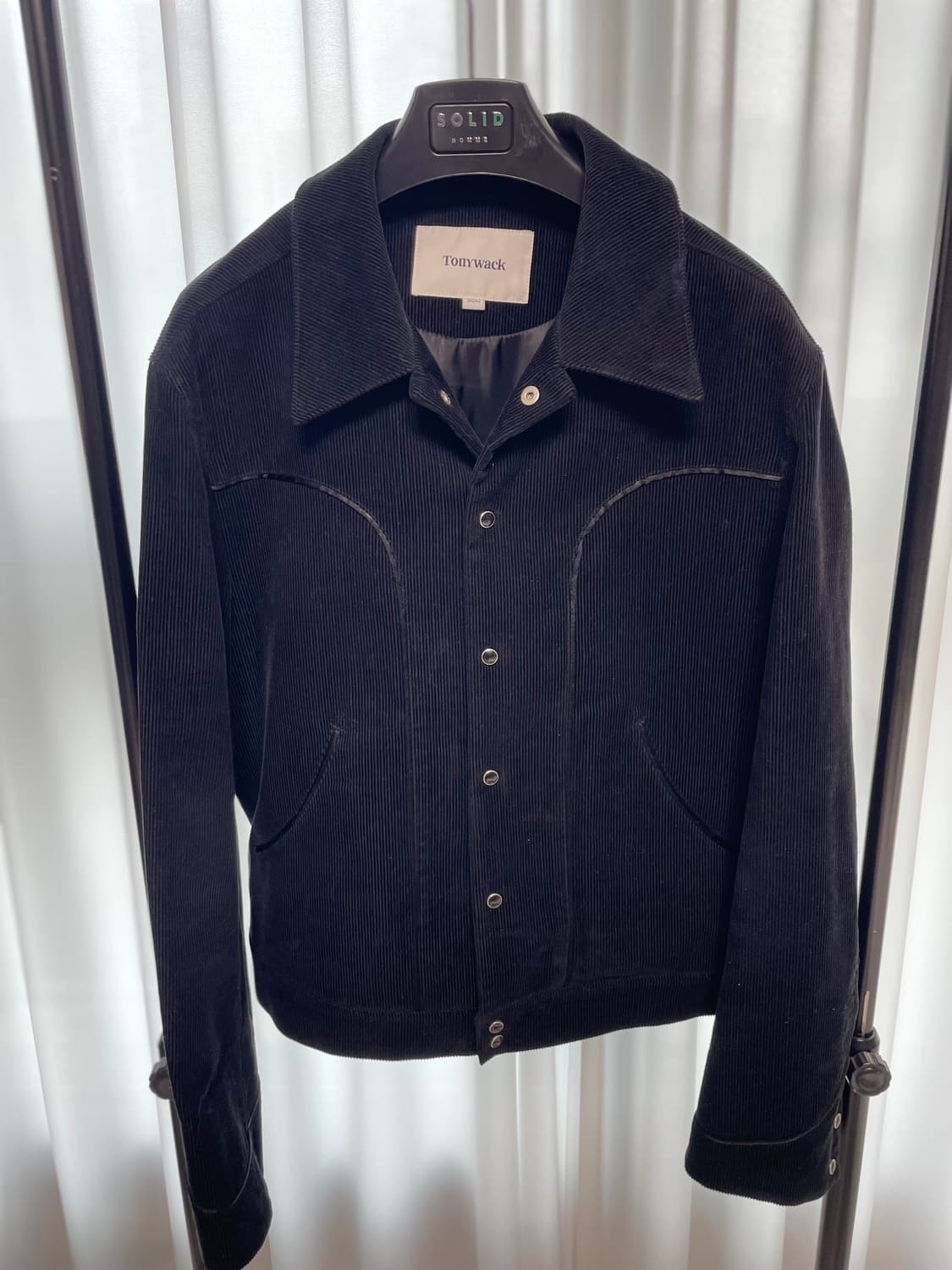 토니웩 코듀로이 블랙 자켓 XL 상품이미지1