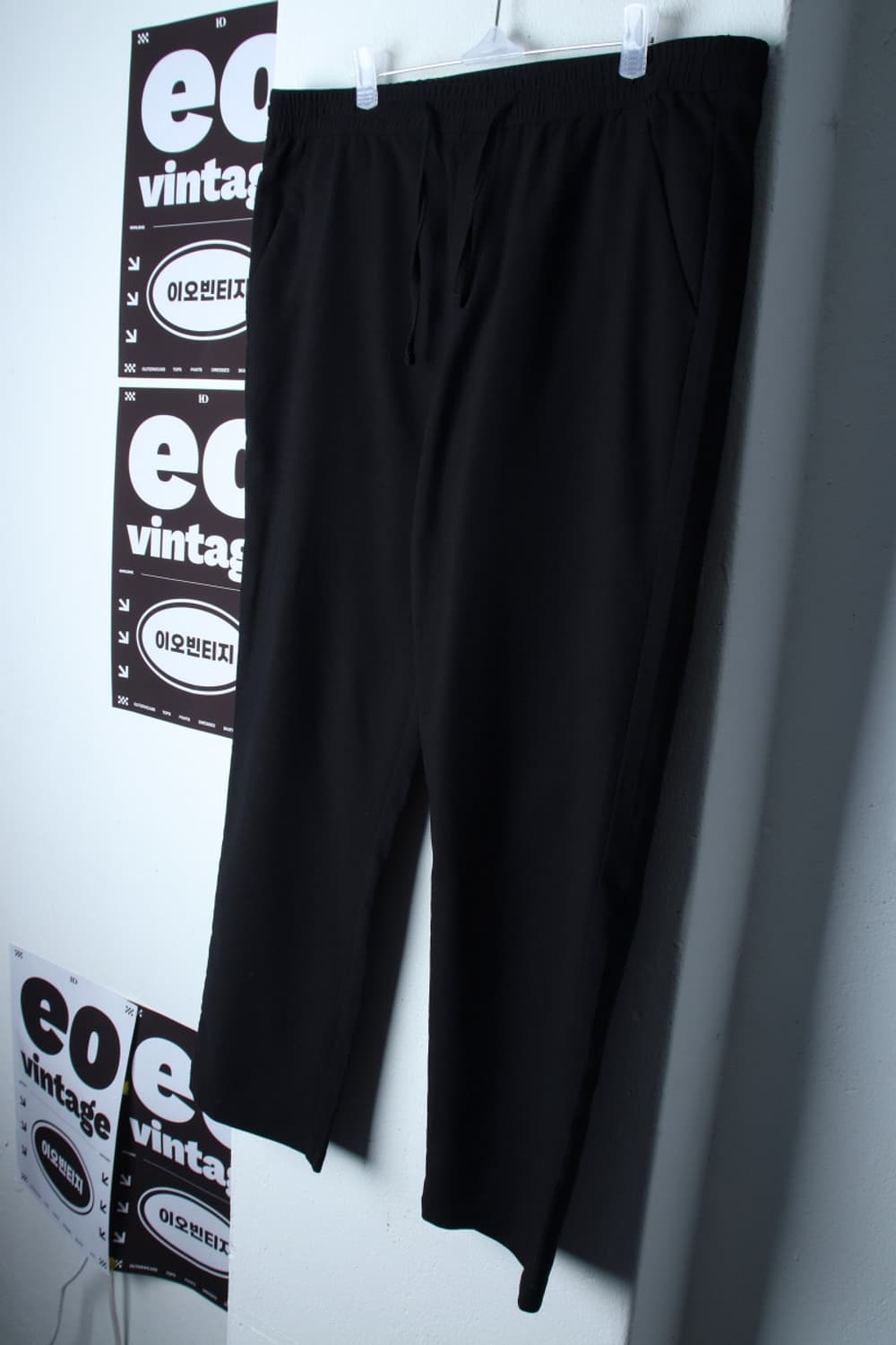 (XL-2XL) 브랜드빈티지 트레이닝복 바지 밴딩 블랙-P1P10308 상품이미지1
