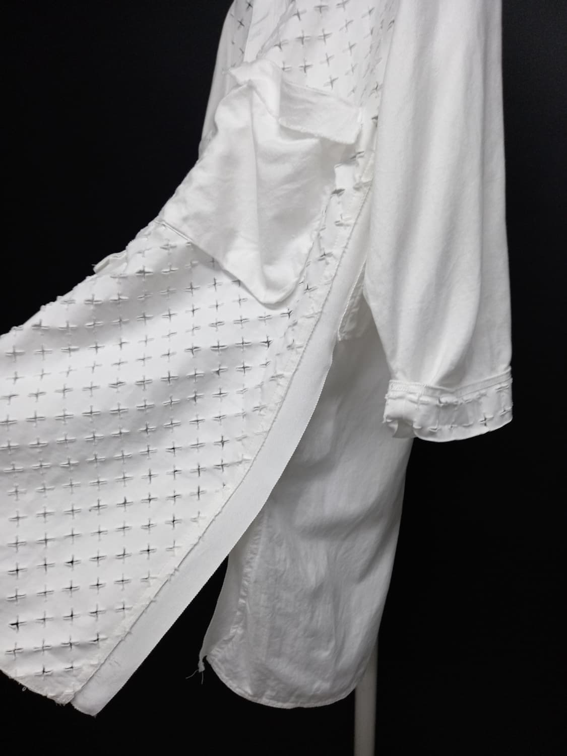 랑방 춘하추 펀칭아일렛 7부 블라우스 44-66 상품이미지6