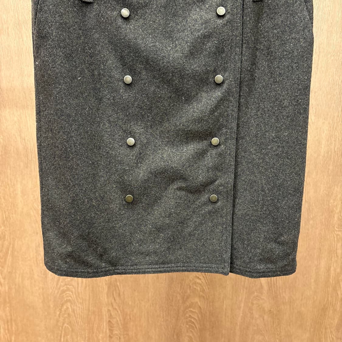 막스마라 미디 스커트 더블 버튼 사이드 포켓 디테일 H라인 브라운 상품이미지5