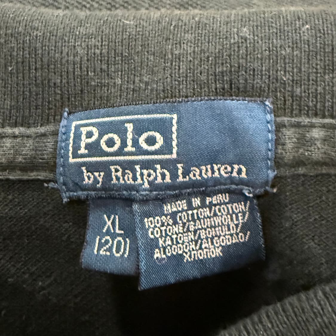 폴로 랄프로렌 블랙 멀티 빅포니 카라 반팔 티 상품이미지4