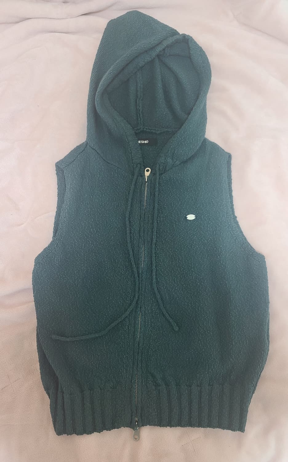 오헤시오 후드 니트 집업 베스트 상품이미지5