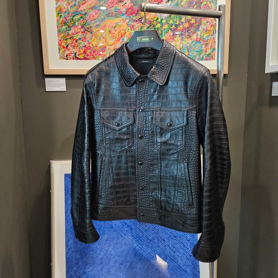 톰포드 무광 크록이펙트 엠버서더 트러커 가죽자켓 상품이미지2