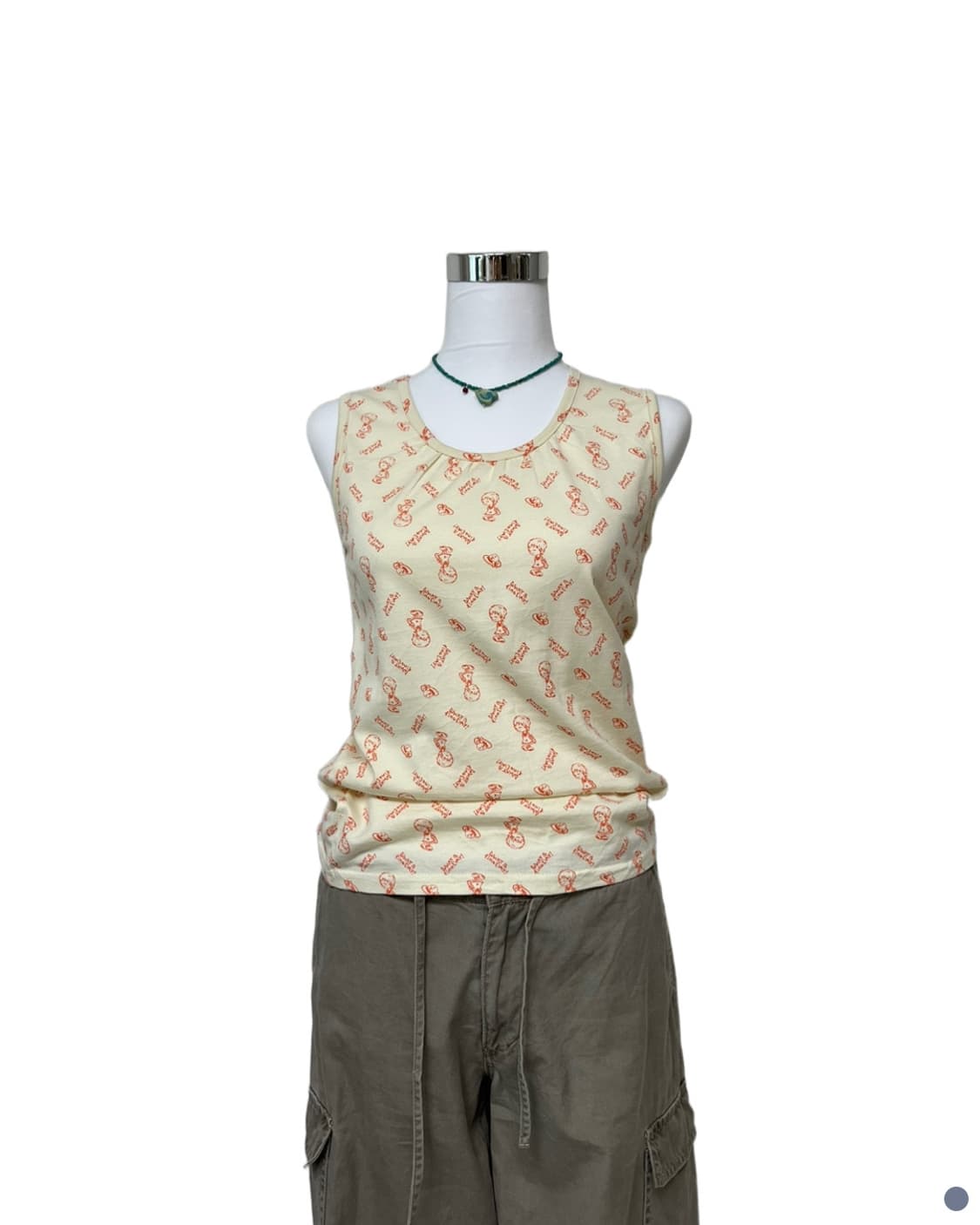 Orange character sleeveless 상품이미지3