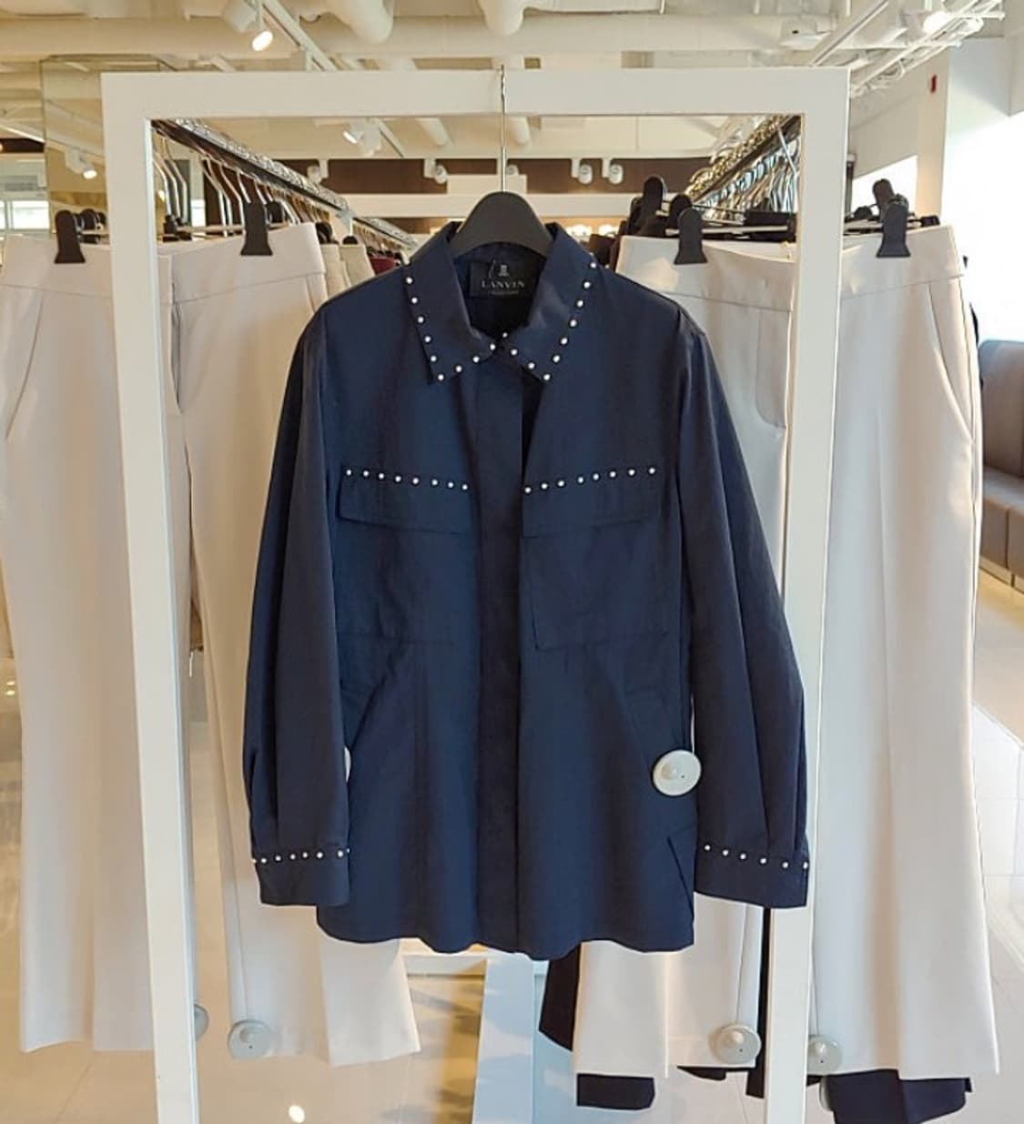 랑방 컬렉션 진주 바스락 투포켓 셔츠 자켓 상품이미지1