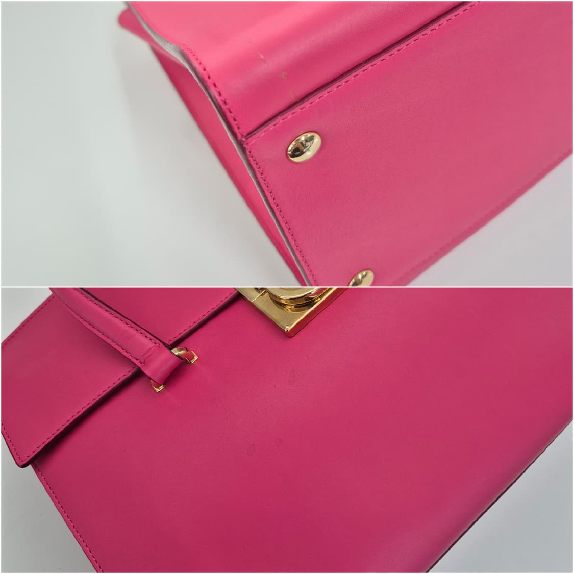 페라가모 간치니 핑크 금장 숄더백 상품이미지9