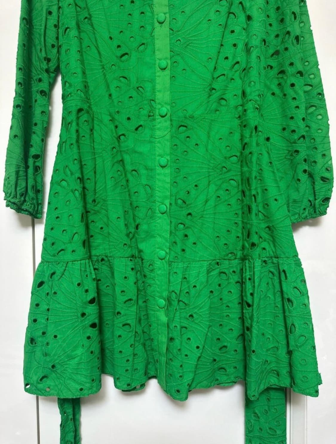 자라 그린 아일렛 펀칭 셔츠 원피스 상품이미지2