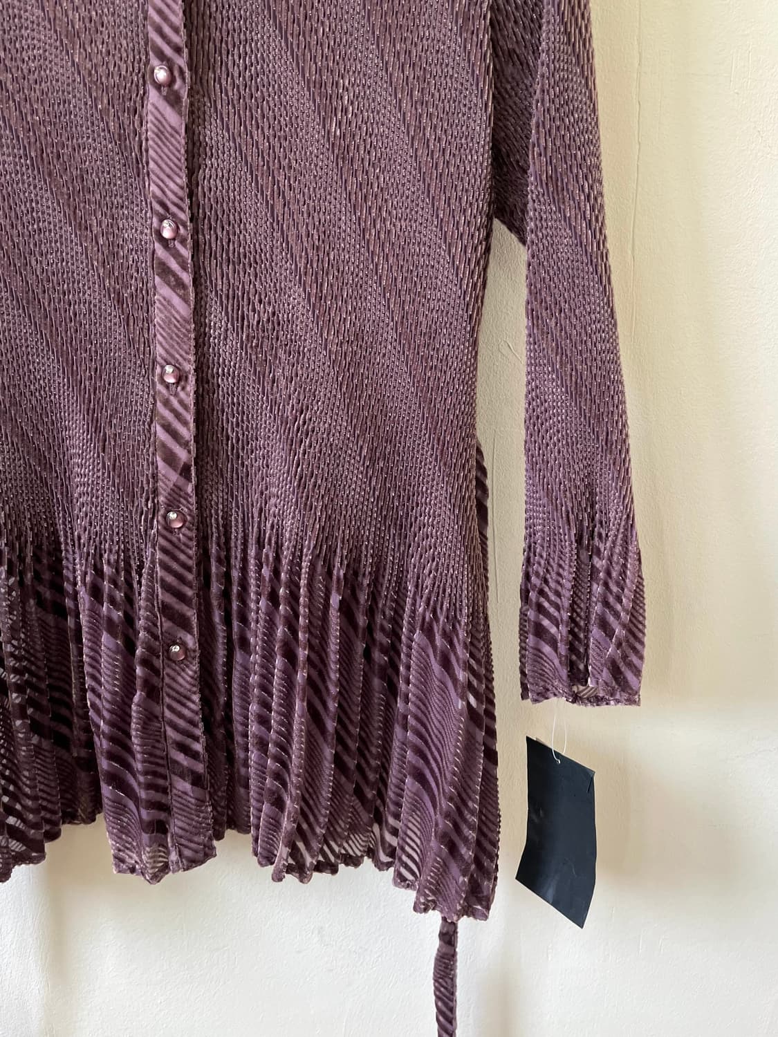 EARTHY MODE 로즈 벨벳 믹스 블라우스 상품이미지2