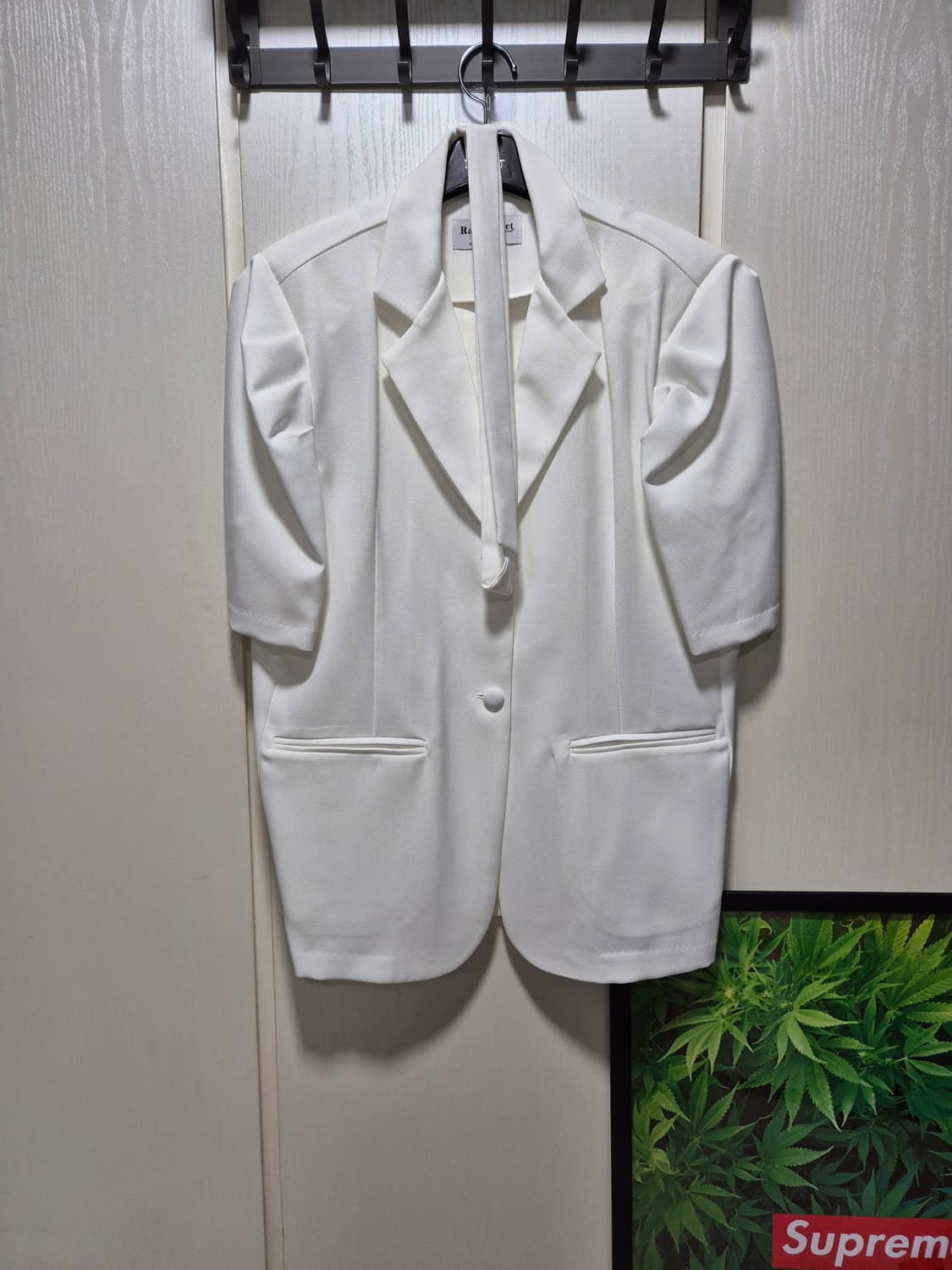 (타임세일)(새상품)DINT 딘트 화이트 프릴 블라우스 자켓 상품이미지3