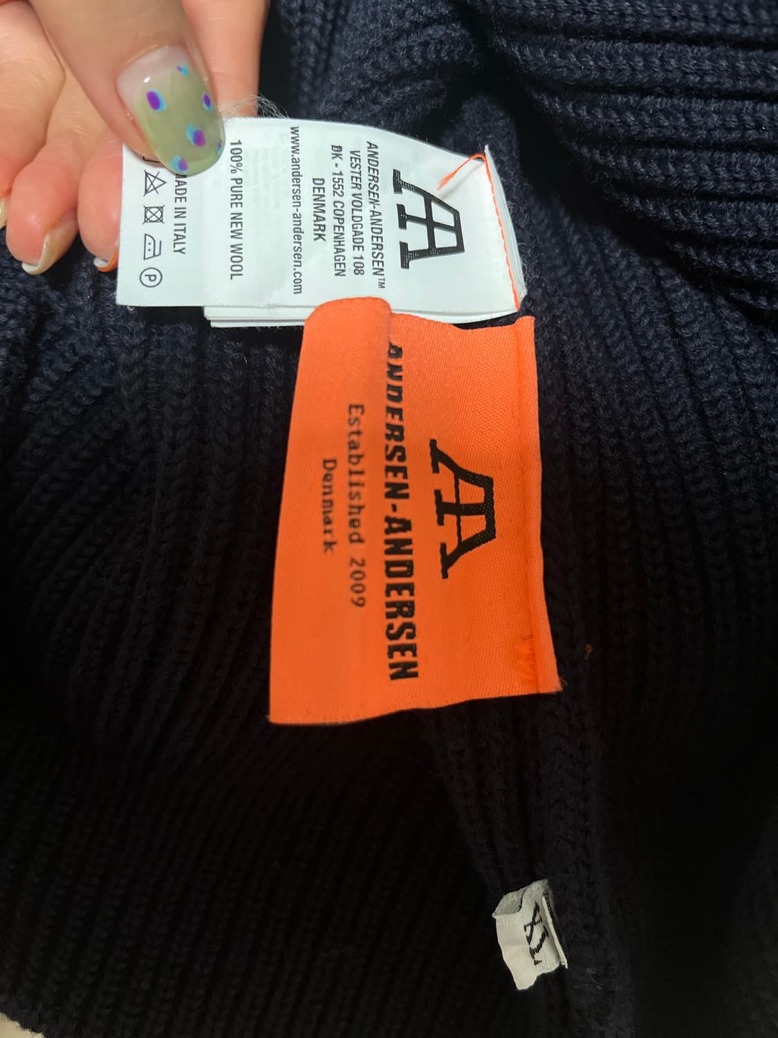 안데르센 안데르센 네이비 크루넥 니트 XL 상품이미지4