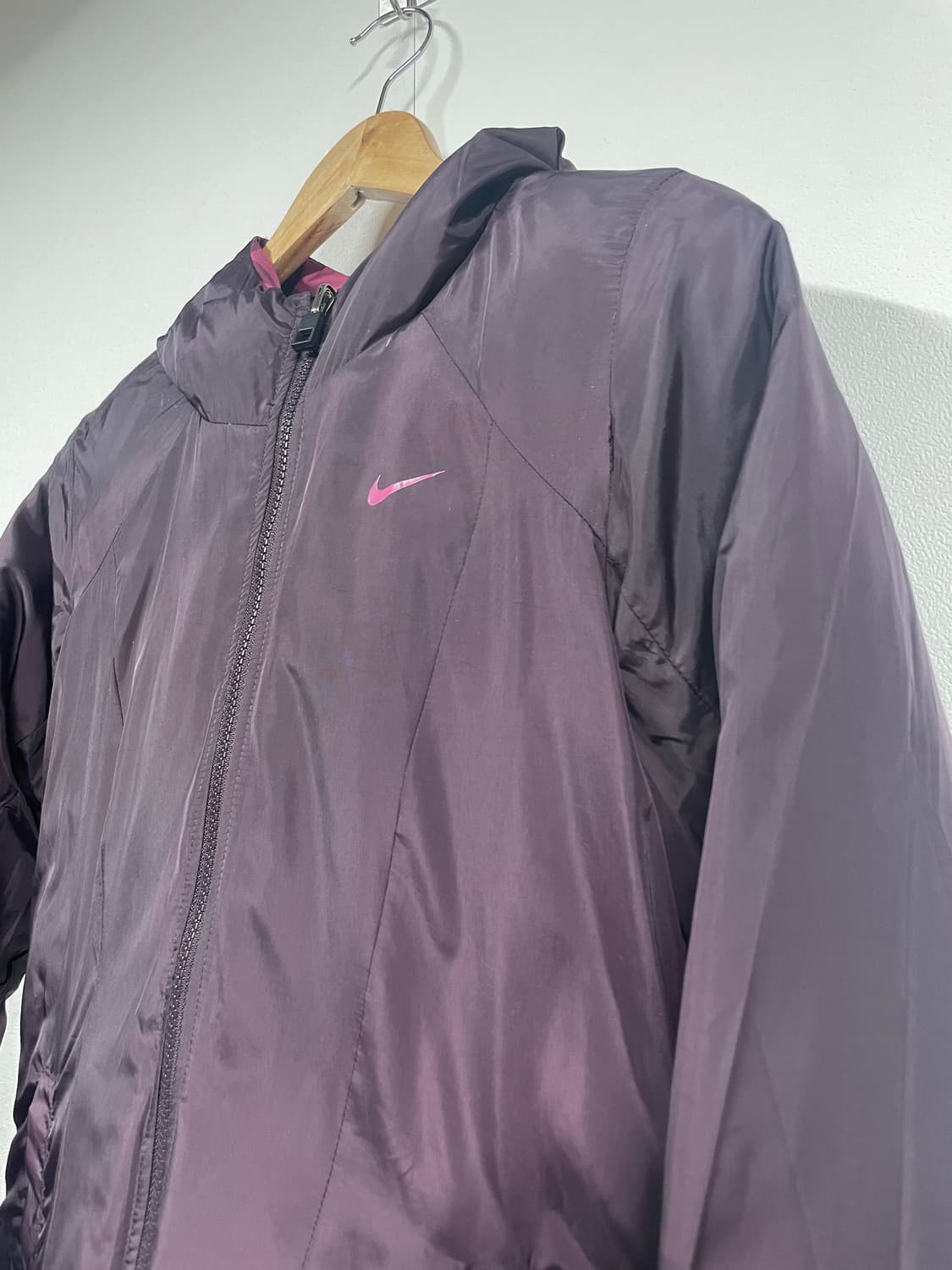 나이키 핑크 퍼플 리버시블 덕다운 패딩 상품이미지5