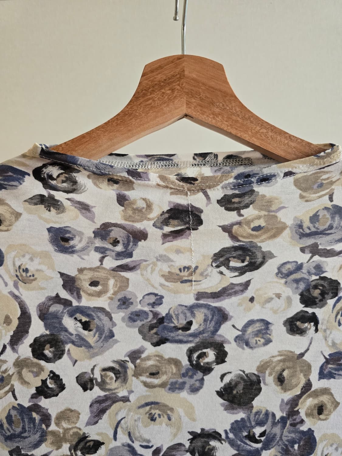 일본 빈티지 수채화 플라워 코튼 티셔츠 상품이미지2