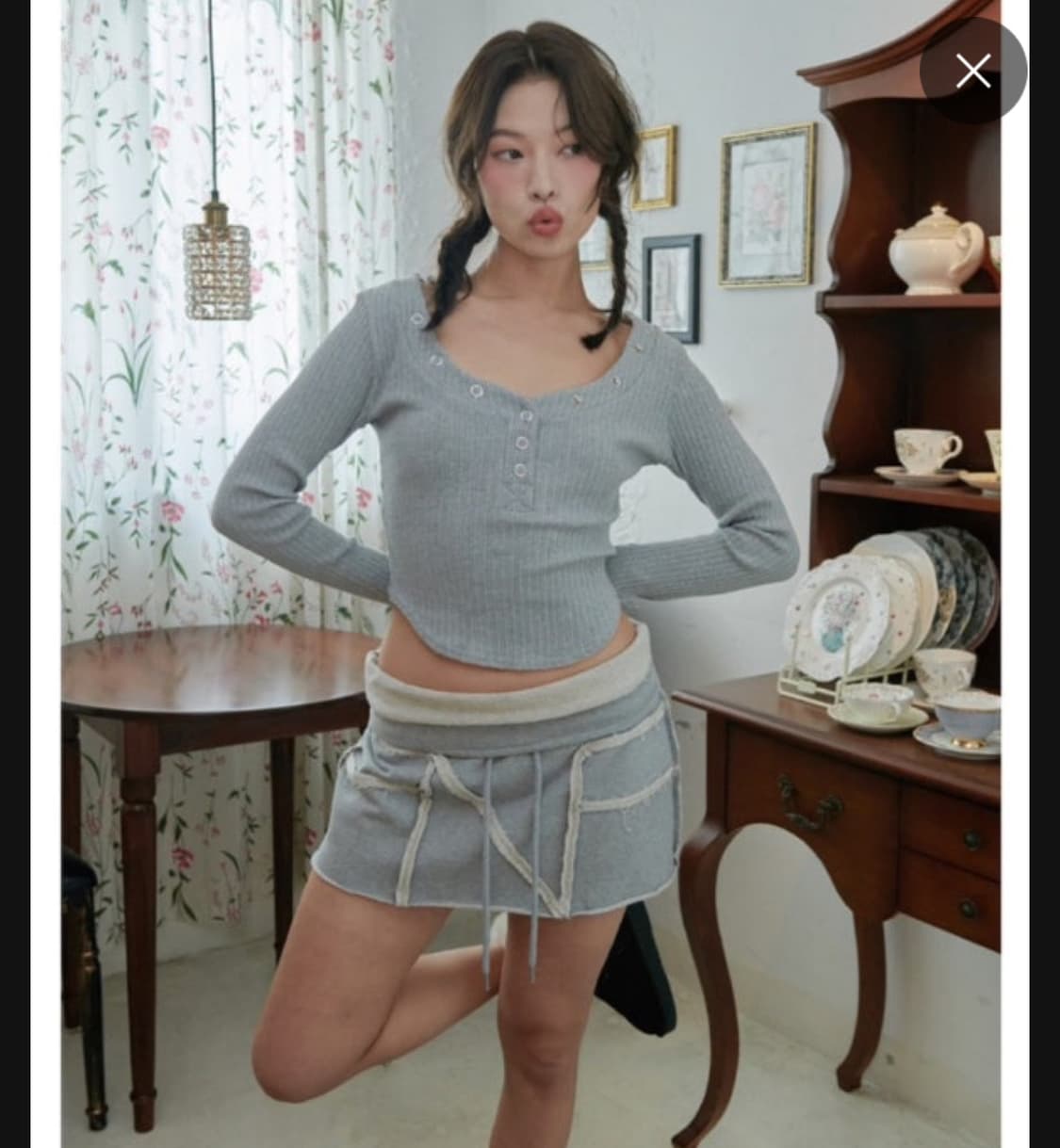 플리즈노팔로우 버니탑 그레이 상품이미지1
