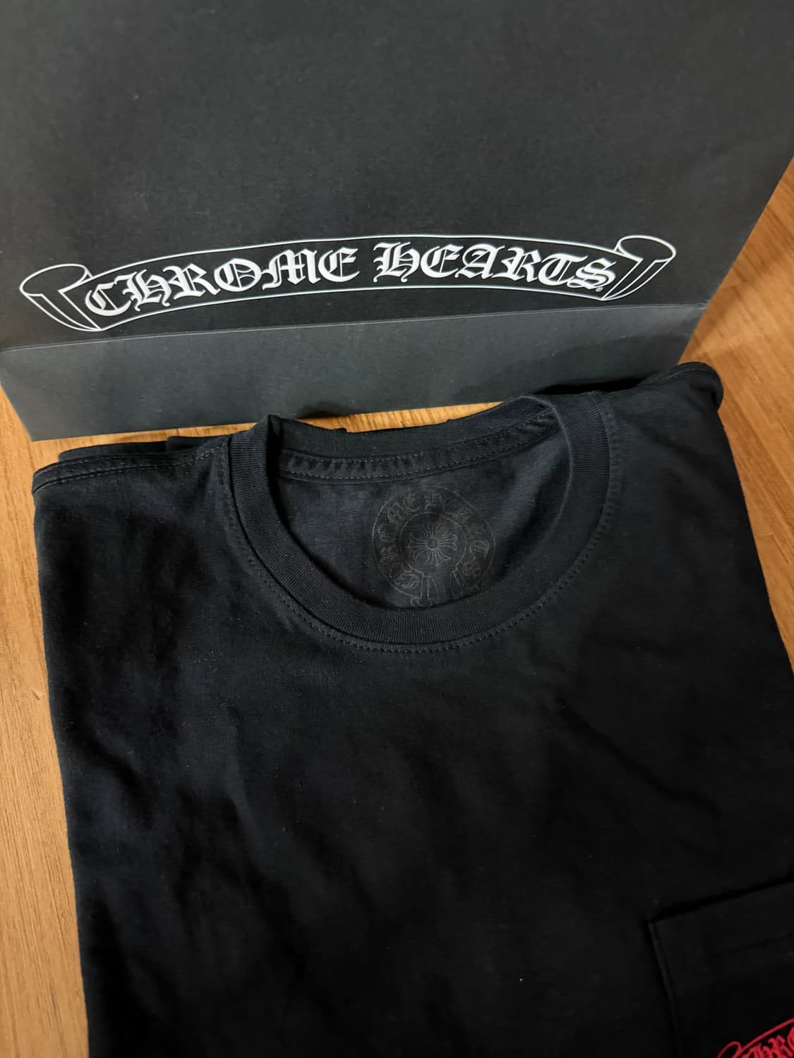 크롬하츠 스크롤로고 블랙 긴팔티셔츠 새상품 M 상품이미지5