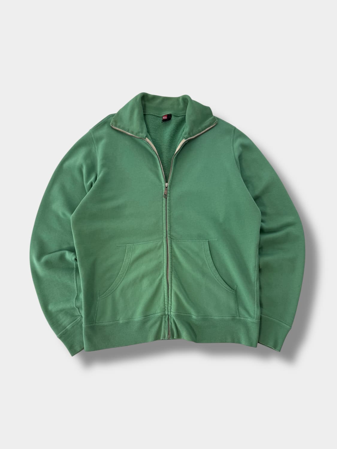 디젤 00‘s 루즈핏 빈티지 그린 스웻 집업 자켓 상품이미지2