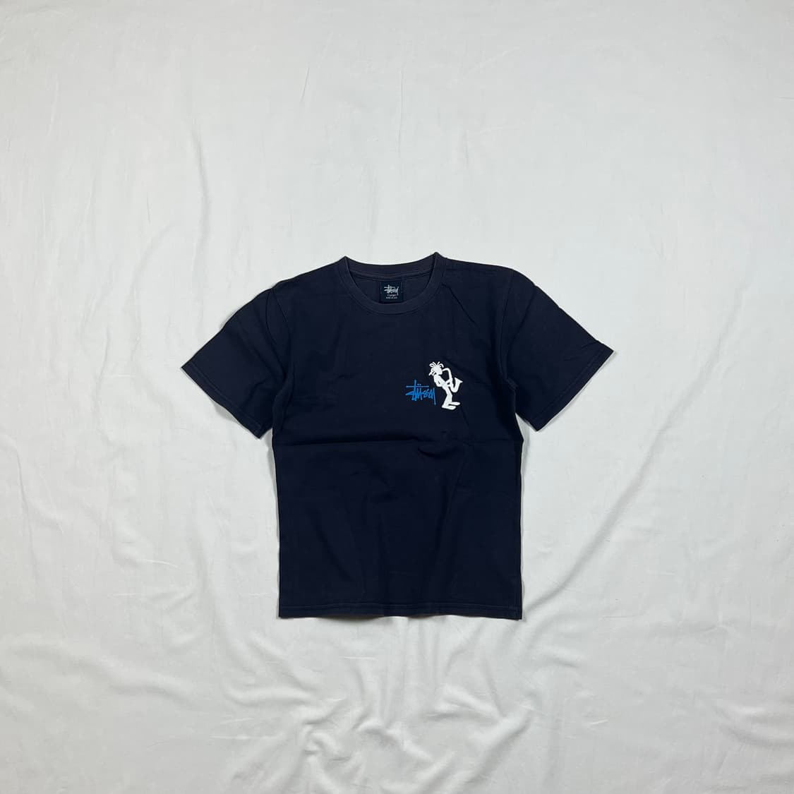 90’s 스투시 stussy 쉐도우맨 드레드락 색소폰 반팔티 상품이미지1