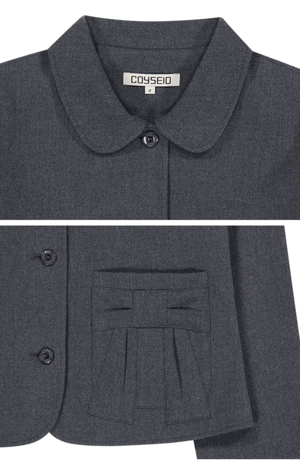 코이세이오 리본 자켓 그레이 2size 상품이미지3