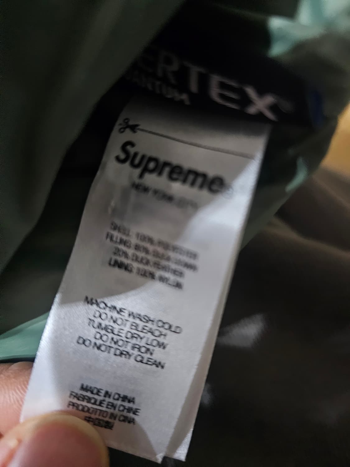 슈프림 마이크로다운 하프집후드 풀오버 올리브 - 23FW 상품이미지8