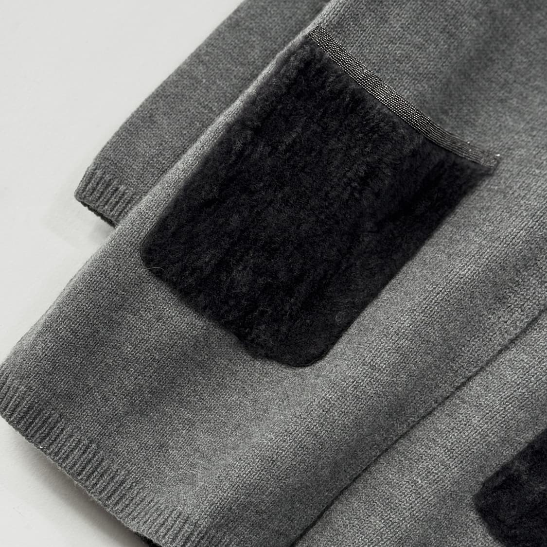 쁘렝땅 램스울 비딩 롱 가디건 상품이미지3