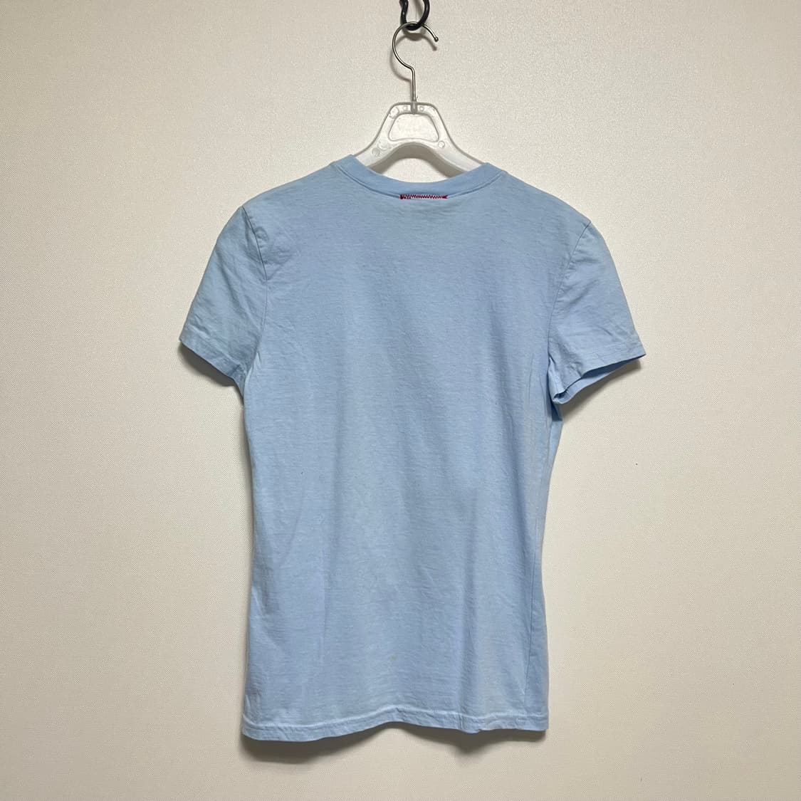 y2k 빈티지 하늘색 프린팅 반팔 티셔츠 xs 상품이미지6