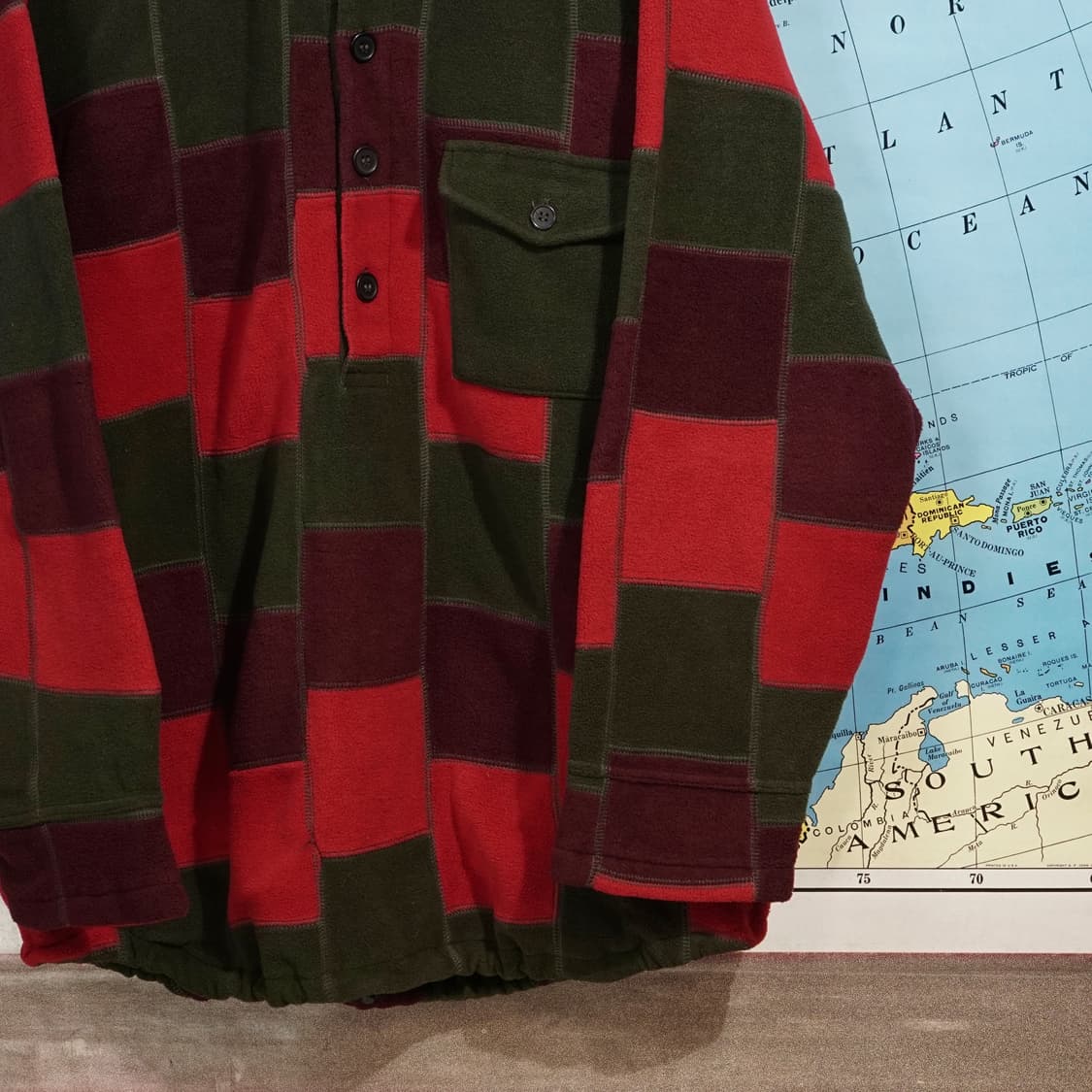 빈티지 패치워크 플리스 스웻 상품이미지3