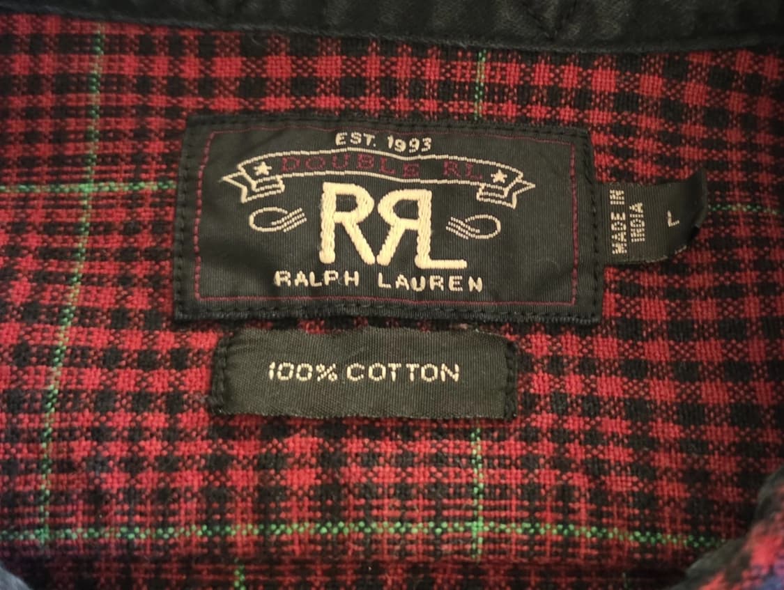 RRL 더블알엘 플래드 체크 워크 셔츠 상품이미지3