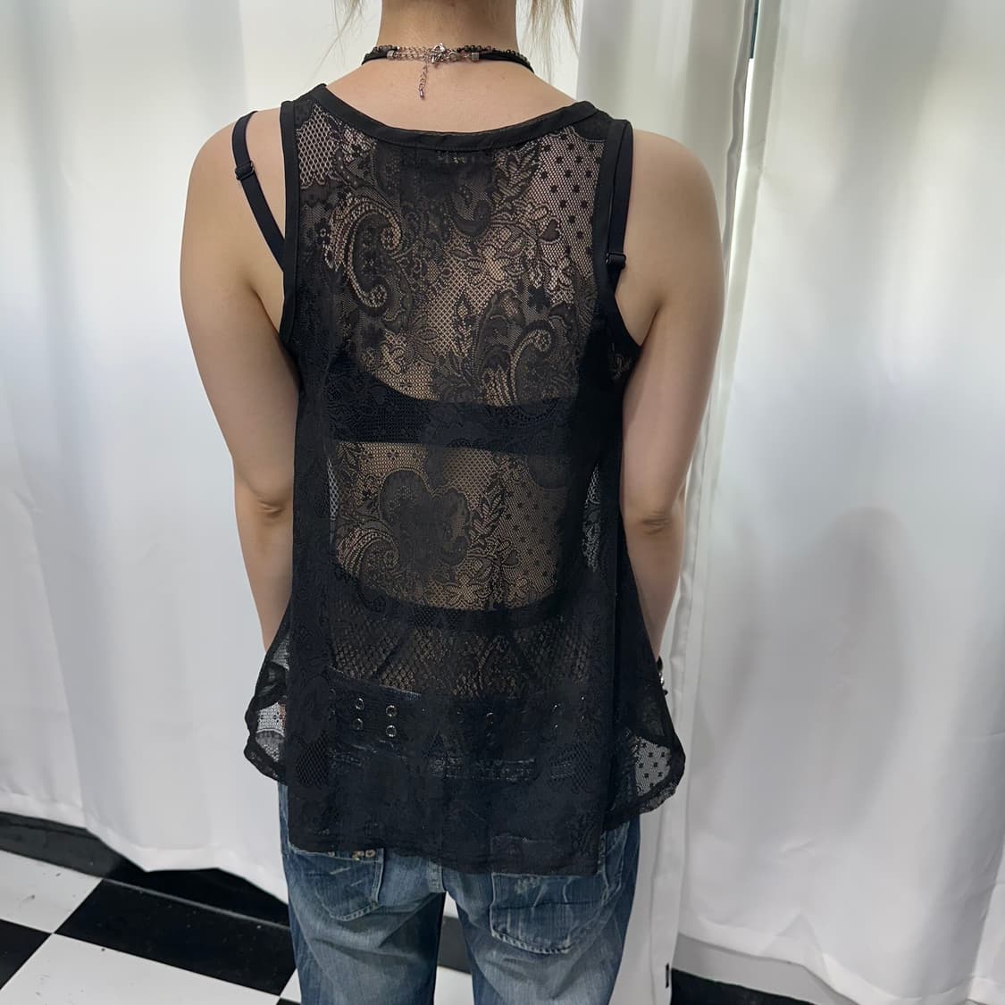 🎸스컬 프린팅 슬리브리스🎸 상품이미지4